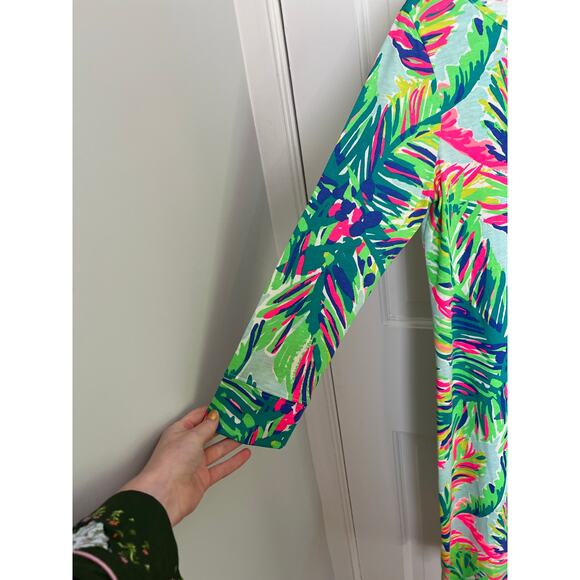 Lilly Pulitzer Women's S Mini Dress 3/4 Sleeve Marlowe Island Time Cotton Shift - Picture 4 of 9